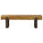 62.99" Solid Wood Dining Bench With Metal Legs, Rustic Kitchen Table Seating With Backless Design For Dining Room
