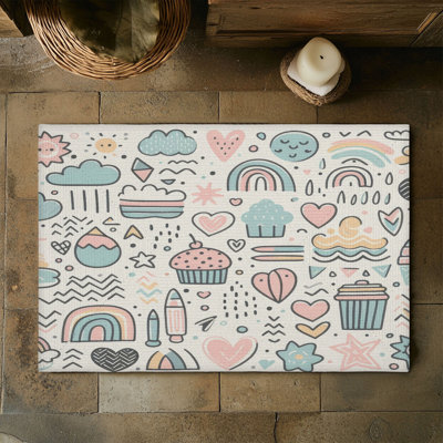 Tapis tressé Gentle Scribble