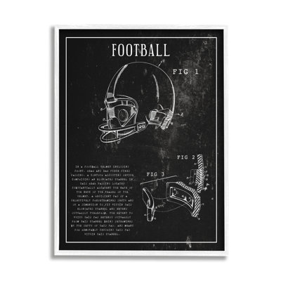 " Football Helmet Sports Chart Retro Figure " by Daphne Polselli