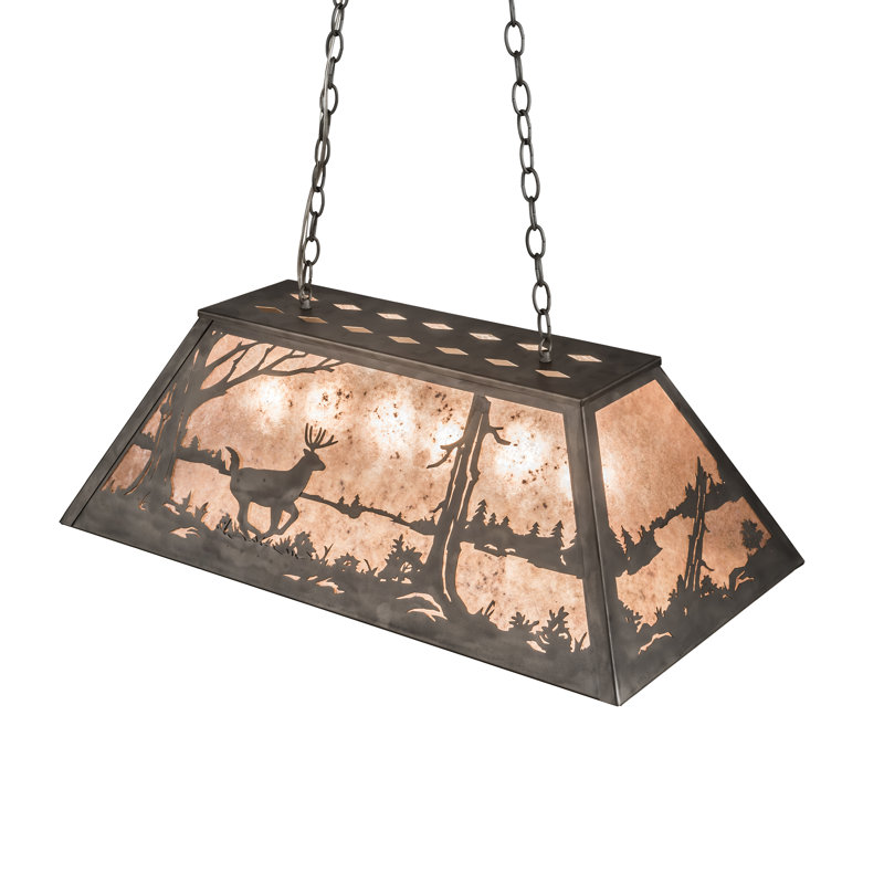Rustic Lodge 6 - Light Pendant, Industrial Steel
