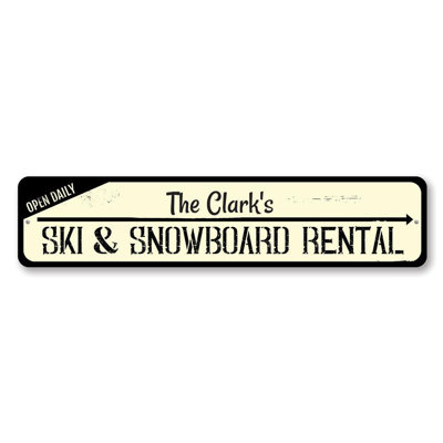 Ski & Snowboard Custom Aluminum Sign
