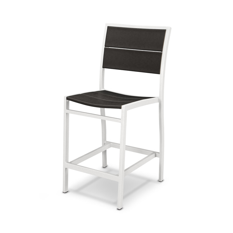 Chaise d'appoint POLYWOOD Surf City, Blanc texturé / Noir anthracite