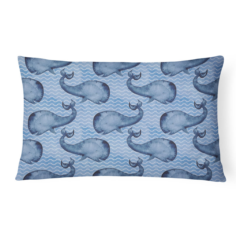  Coussin décoratif intérieur / extérieur Beach Watercolor Whales