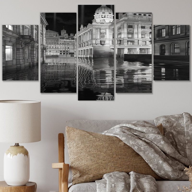 3D Cityscape London Architecture I - Futuristic Architecture, reproduction sur toile - 5 panneaux