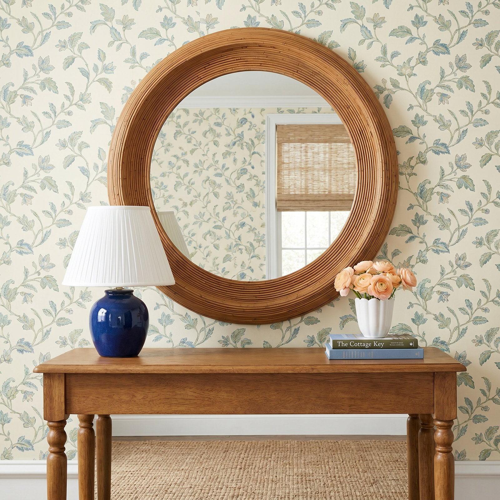 Rosalie Rattan Round Wall Mirror