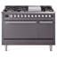 ILVE Professional Plus II 48 in Dual Fuel Range 8 Burner, Griddle-1657680992-1657680993