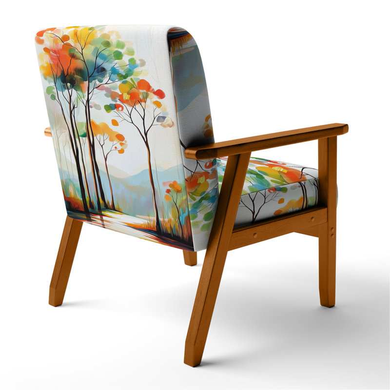 Chaise rembourrée Forest, Brown Square Arms