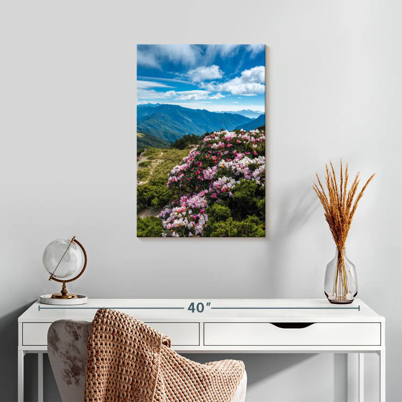 Rhododendron Mountain Scene, 24" H x 16" W