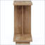 Table d'appoint en forme de C avec lattes et 2 tablettes