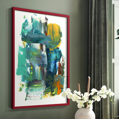 «Abstract I», reproduction encadrée - bois massif