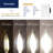 60 Watt Equivalent B11 LED Bulbs, E26 Candelabra Base, Dimmable, 5000K-120190485-120190487