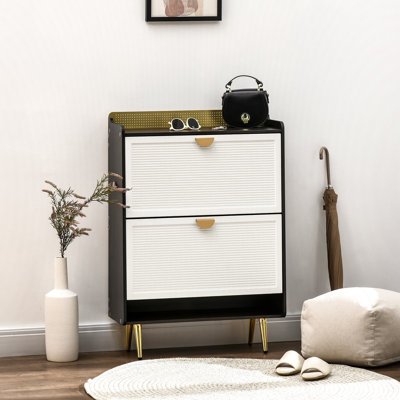 12 Pair Flip Down Shoe Storage