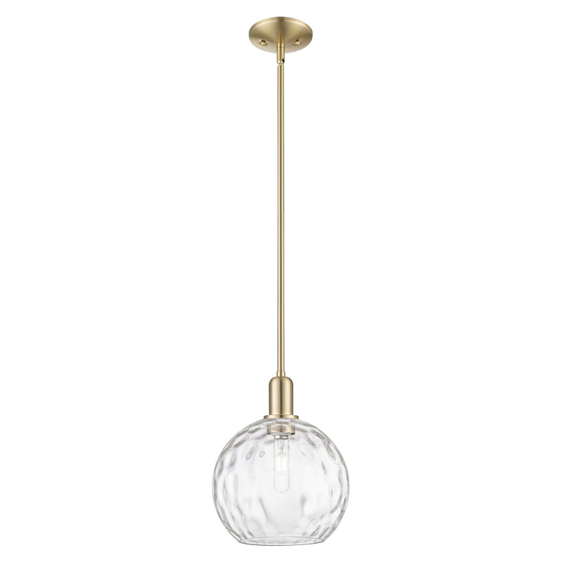 Mini-luminaire suspendu 1 lumière Arcadia - Sevier, H 8,75 po x l 10 po x P 10 po, Bronze champagne