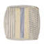 Pouf occidental bleu naturel, tissu de laine de chanvre, carré de 16 x 16 pouces, capacité de 200 lb, entièrement assemblé, rembourrage de perles - bleu, mélange de tissu de chanvre et de laine, pouces, livre rempli
