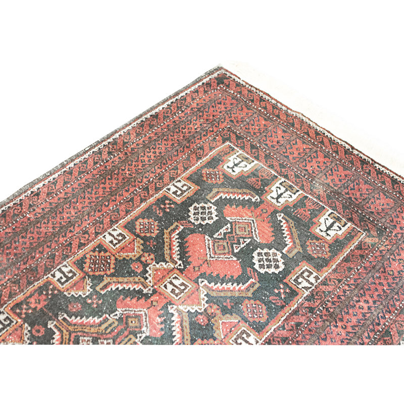Hand Knotted Wool Area Rug in Multi