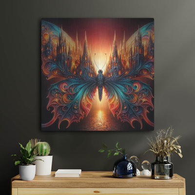  «Gothic Butterfly 2» par Rey Klimt, art mural en métal, 24 po x 24 po
