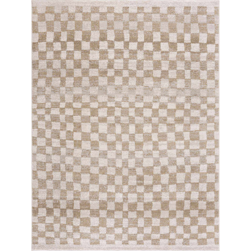 Tapis beige / brun Jasha, Rectangle 6 pi 7 po x 9 pi