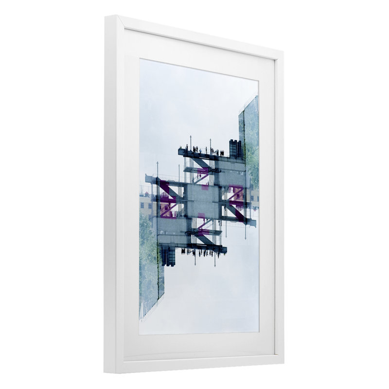 Structure symétrique industrielle, impression sous verre, conception de Robin Vandenabeele, H 23 po x l 17 po
