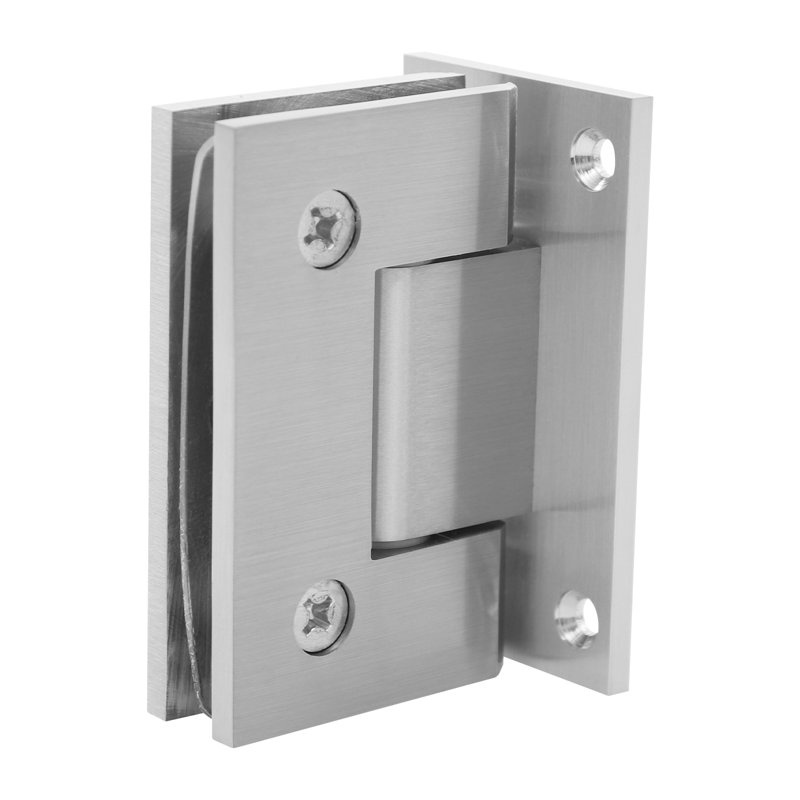 Ensemble d'accessoires de quincaillerie de porte de salle de bain en acier inoxydable comprenant 2 charnières, 2 poignées et 3 pinces de porte argentées