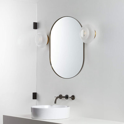 Cristos Stainless Steel Oval Mirror