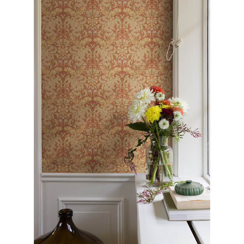 Ojvind Floral Wallpaper Roll, Rust