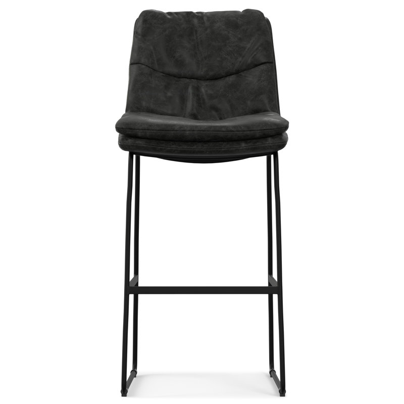 Tabourets de comptoir Danika, Noir, Tabouret de bar (siège d'une hauteur de 29,13 po)