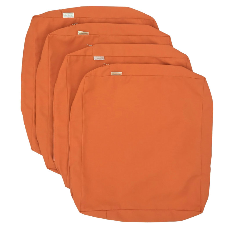 Housse de coussin d'intérieur/d'extérieur, Orange ensoleillé, L 22 po x P 20 po