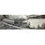 «Vintage Passager Locomotive» - train gris, impression encadrée