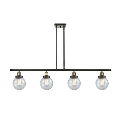 Luminaire suspendu linéaire à 4 lumières pour îlot de cuisine Chippewa
