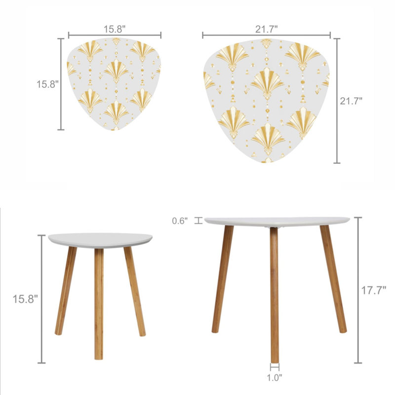 Ensemble de 2 tables basses gigognes Triangle