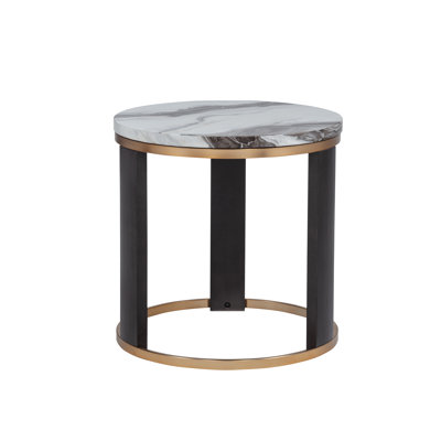 Icelandic Ivory 24" Round End Table