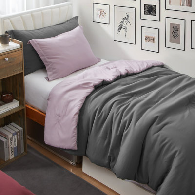 Ensemble d'édredon réversible pour lit simple TG