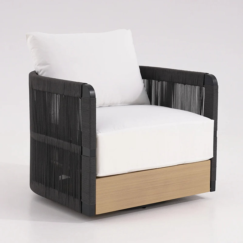 Chaise pivotante Kielah, Noir