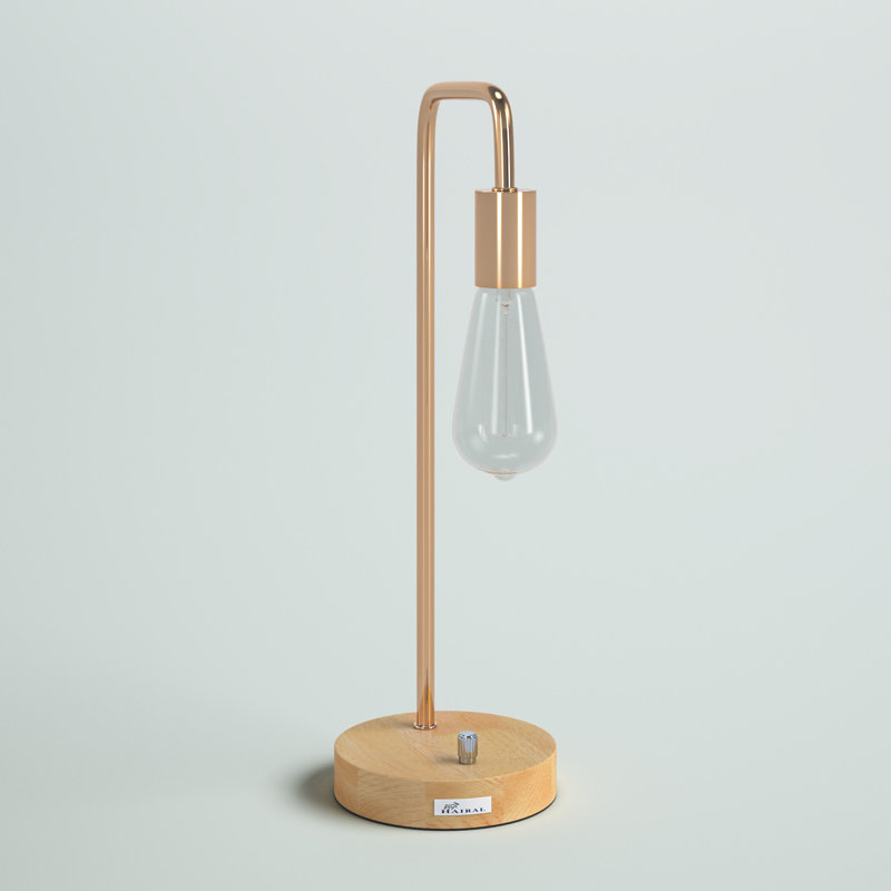 Santamaria Wood Arched Lamp, Gold