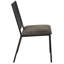 Chaise d'appoint à dossier à lattes brun et noir (ensemble de 2)