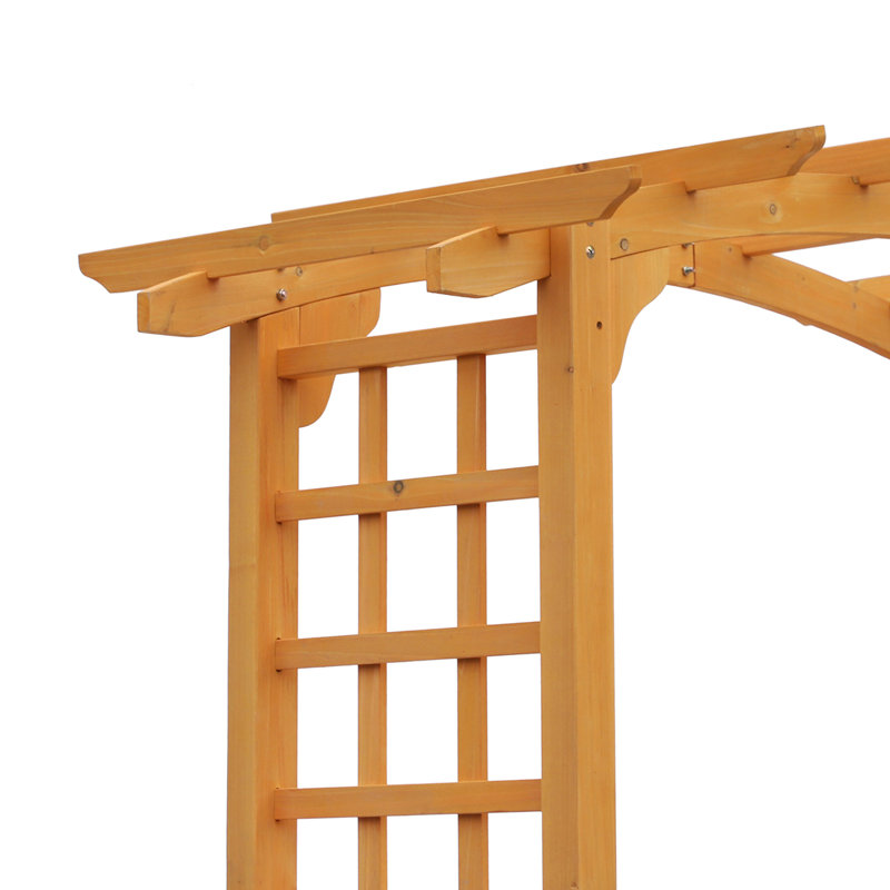 Arche de 90 po avec treillis de bois séduisant - décor de jardin naturel