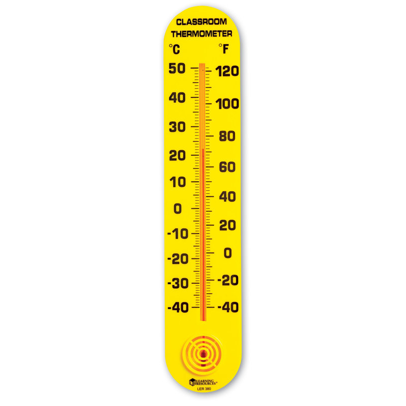 Durable Plastic Wall-Mounted Classroom Thermometer for Kids