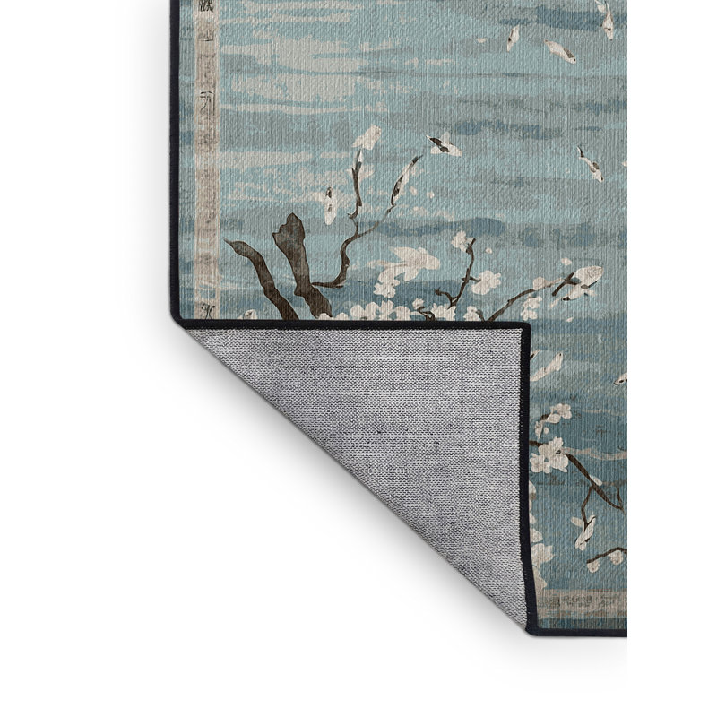 Tapis gris lavable à la machine, Rectangle 8 pi x 10 pi