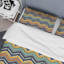 Ensemble de housse de couette en microfibre bleu / jaune 2 pièces-502805759
