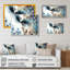 Portrait de girafe avec fleurs I - reproduction sur toile-86805933-86805934