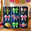 Gobelet personnalisé 20 oz avec couvercle et tasse en acier inoxydable Cinco De Mayo Coquette Bow