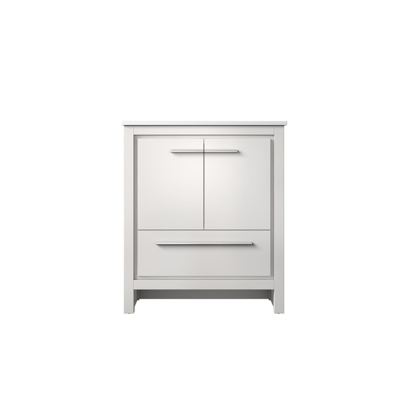 White Bath Vanity 30 In. W X 20 In. D, With White Quartz Top, 30"