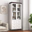 Armoire de rangement blanche en panneau de fibres à densité moyenne