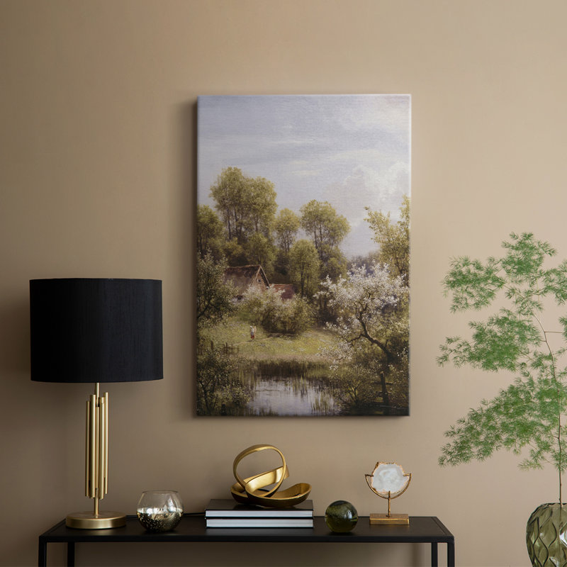 Paysage rétro CCXI - galerie Cavas, H 18 po x l 12 po