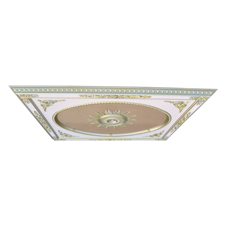 Rose Gold and Soft Gold Rectangular Ceiling Medallion 8ft x 10ft