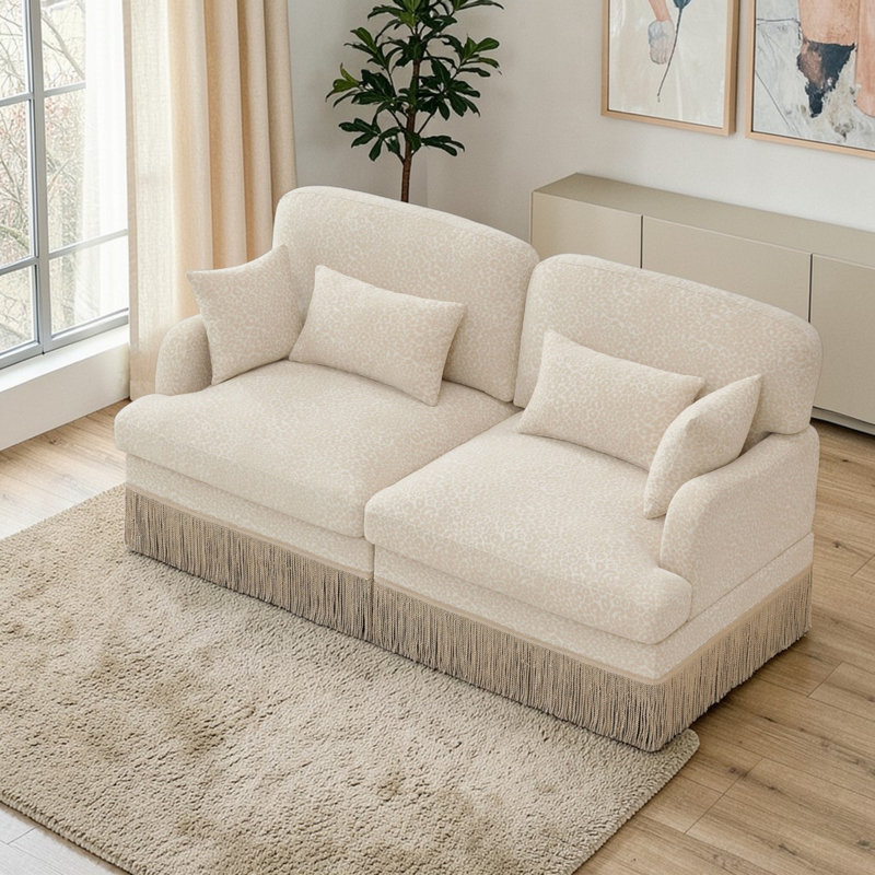 Canapé Geneveve Chenille Leopard, Beige