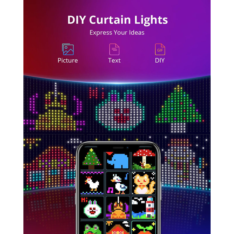 Jordin Outdoor 400 - Bulb 80'' Plug-in LED Curtain String Light