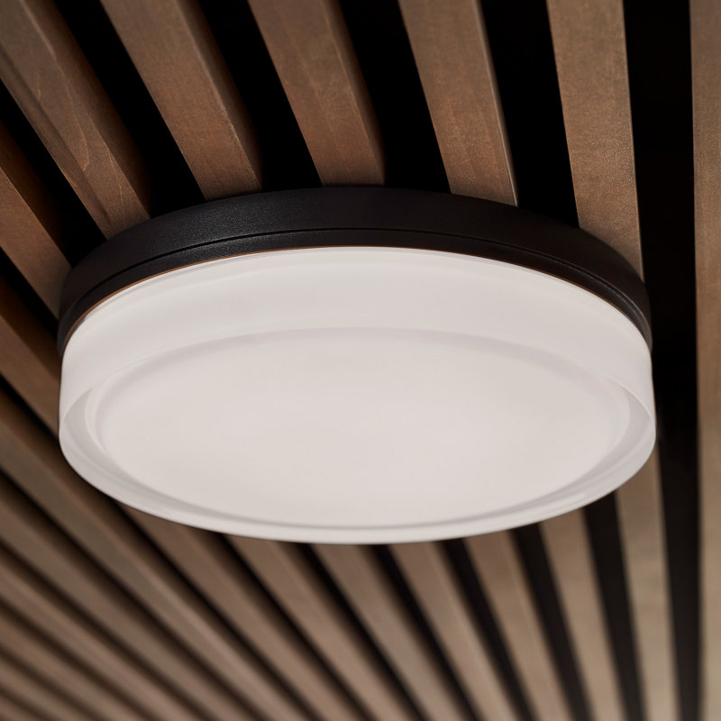 Cirque LED Outdoor Flush Mount, Bronze