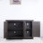 49.33" X 15.55" Spacious Size Countertop Sideboard With 3 Mirrored Doors Adjustable Shelves Buffet Cabinet, Storage Cabinet For Living Room, Bedroom, Dinning Room, Kitchen, Hallway Closet-353652035