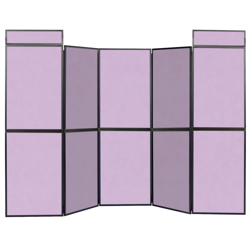 BusyFold Free-Standing Bulletin Board 220cm H x 280cm W, Lilac